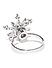 White Rhodium-Plated Cz Star Ring For Women