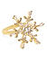 Cubic Zirconia Gold Plated Floral Cocktail Ring