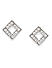 Silver-Toned Square Studs