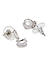 Silver-Toned Rhodium Plated Contemporary Drop Earrings