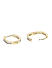 Gold-Toned and Silver-Toned Circular Hoop Earrings