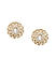 Cubic Zirconia Gold Plated Sun Stud Earring