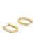 Gold-Toned Oval Hoop Earrings