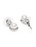 Silver-Toned and White Rhodium Plated Spherical Drop Earrings