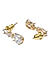 Gold-Toned Oval Drop Earrings