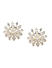 Silver-Toned Rhodium Plated Floral Studs