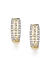 Gold-Toned Contemporary Rhodium Plated Hoop Earrings