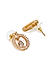 Gold-Toned Antique Circular Drop Earrings