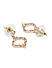 Gold-Toned Diamond Shaped Drop Earrings