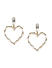 Gold-Toned Heart Shaped Drop Earrings