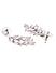 White Rhodium-Plated Cz Leaf Shape Drop Earring For Women