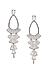 White Rhodium-Plated Cz Contemporary Drop Earring For Women