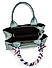 ToniQ Bianca Stylish Womens Mint Handbag with detachachable printed Scarf