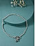 Set of 2 Stones Studded Silver Plated Anklets