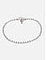 Set of 2 Stones Studded Silver Plated Anklets