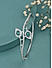 American Diamond Emerald Silver Plated Leaf Bangle-Style Bracelet