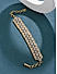 American Diamond Gold Plated Square Wraparound Bracelet