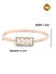 American Diamond Rose Gold Plated Square Bangle-Style Bracelet