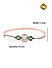Emerald American Diamond Rose Gold Plated Bangle-Style Bracelet
