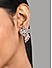 American Diamond Pink Stones Rose Gold Plated Drop Earring