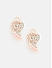American Diamond Pink Stones Rose Gold Plated Drop Earring