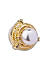 White Pearl Gold Plated Stud Earring