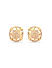 Stones Gold Plated Geometric Stud Earring