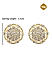 Stones Gold Plated Spherical Stud Earring