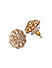 Stones Gold Plated Floral Stud Earring