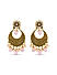 Pink Pearls Gold Plated Floral Antique Chandbali Earring