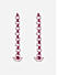 American Diamond Ruby Rose Gold Plated Drop Earring 