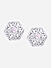 American Diamond Baby Pink Stone Silver Plated Floral Stud Earring