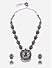 White Pearls Ruby Emerald Silver Plated Oxidised Laxmi Goddess Temple Jewellery Set