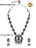 White Pearls Ruby Emerald Silver Plated Oxidised Laxmi Goddess Temple Jewellery Set