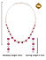 American Diamond Ruby Rose Gold Plated Jewellery Set