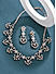 American Diamond Rose Gold Plated Floral Jewellery Set