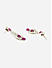 American Diamond Ruby Silver Plated Floral Jewellery Set