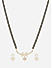 American Diamond Gold Plated Floral Mangalsutra Set