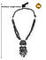 Ghungroo Silver Plated Oxidised Geometric Statement Necklace