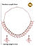 American Diamond Pink Stones Rose Gold Plated Floral Jewellery Set