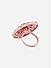 American Diamond Ruby Rose Gold Plated Cocktail Ring