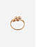 American Diamond Gold Plated Floral Engagement Ring