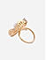 American Diamond Pearl Gold Plated Floral Cocktail Ring