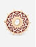Maroon Kundan Beads Gold Plated Floral Meenakari Ring