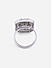 American Diamond Silver Plated Geometric Engagement Ring