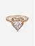 American Diamond Gold Plated Heart Engagement Ring