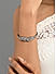 American Diamond Silver Plated Floral Bangle-Style Bracelet