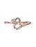 American Diamond Rose Gold Plated Engagement Ring