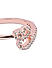 American Diamond Rose Gold Plated Engagement Ring