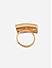 Ruby Gold Plated Meenakari Geometric Ring